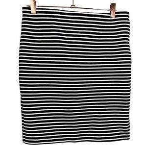 NWT Loft Pull On Striped Pencil Skirt Size Medium Petite‎ Preppy Career Office